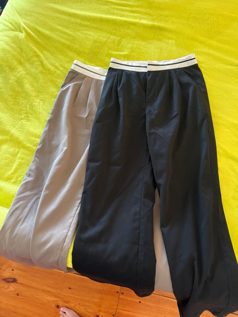 Forever 21 Wide leg Pants - Black & tan